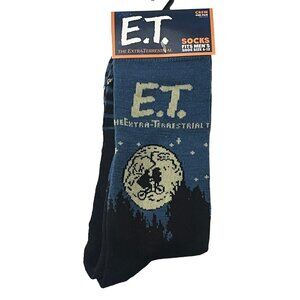 Men’s Blue Sci-Fi Socks Retro Movie Graphic Crew One Size Novelty Gift